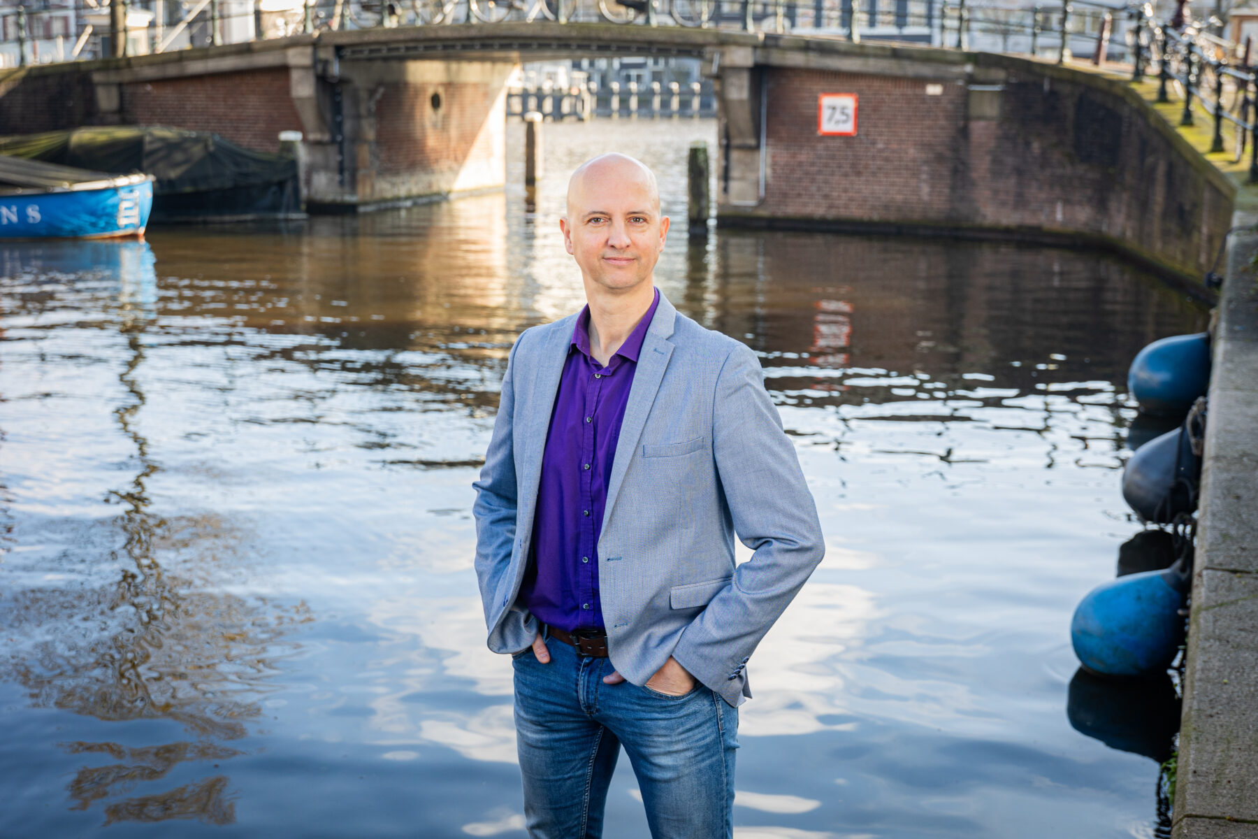 Portret van projectmanager Martin van den Berg aan de Amsterdamse Achtergracht