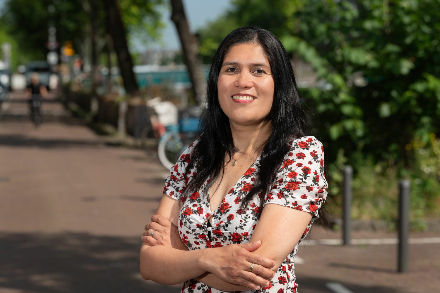 Technisch manager Leah Schol op de locatie aan de Bilderdijkkade
